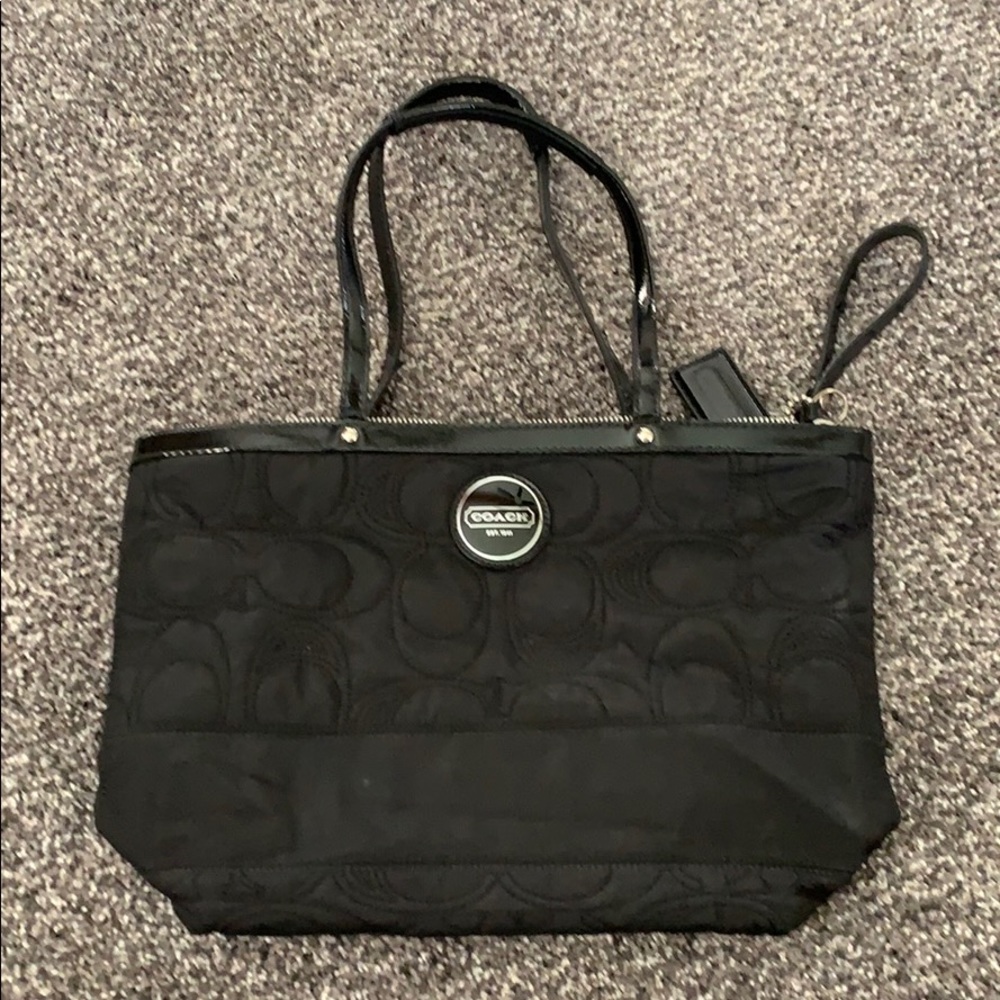 Black large Coach purse